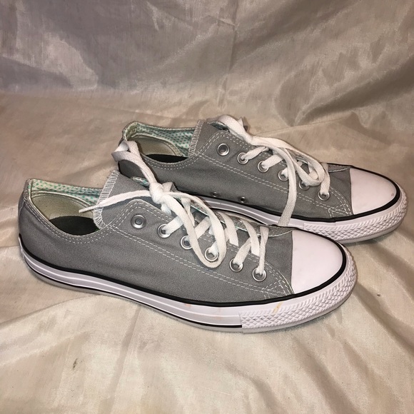 Converse Shoes - Womens Converse All Star gray low top sneakers sz9